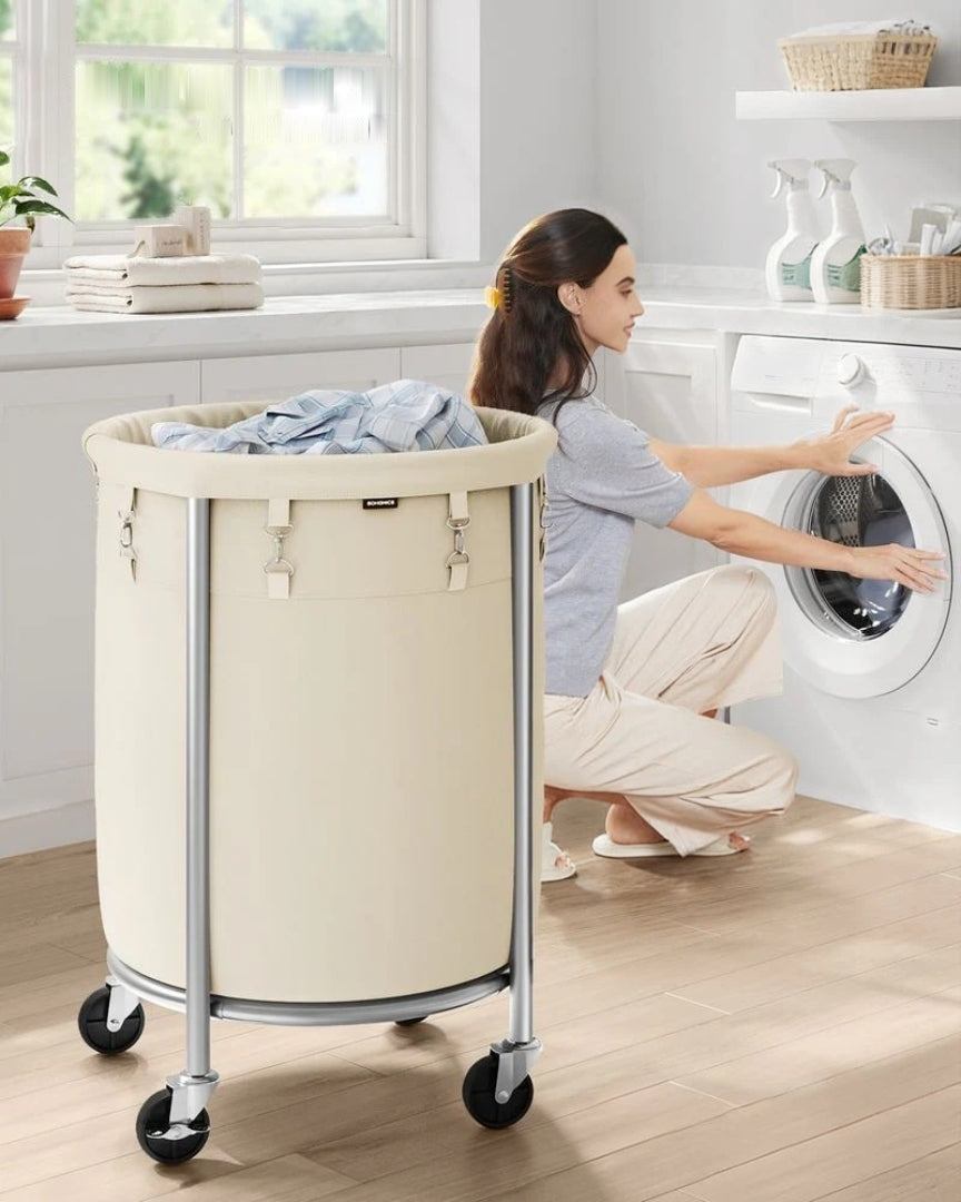 Laundry Basket With Wheels 29 Gallon Removable Bag 28in High – product view 8 | Ridgefield Furniture