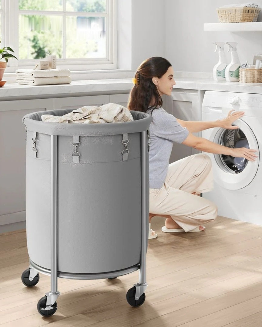 Laundry Basket With Wheels 29 Gallon Removable Bag 28in High – product view 19 | Ridgefield Furniture