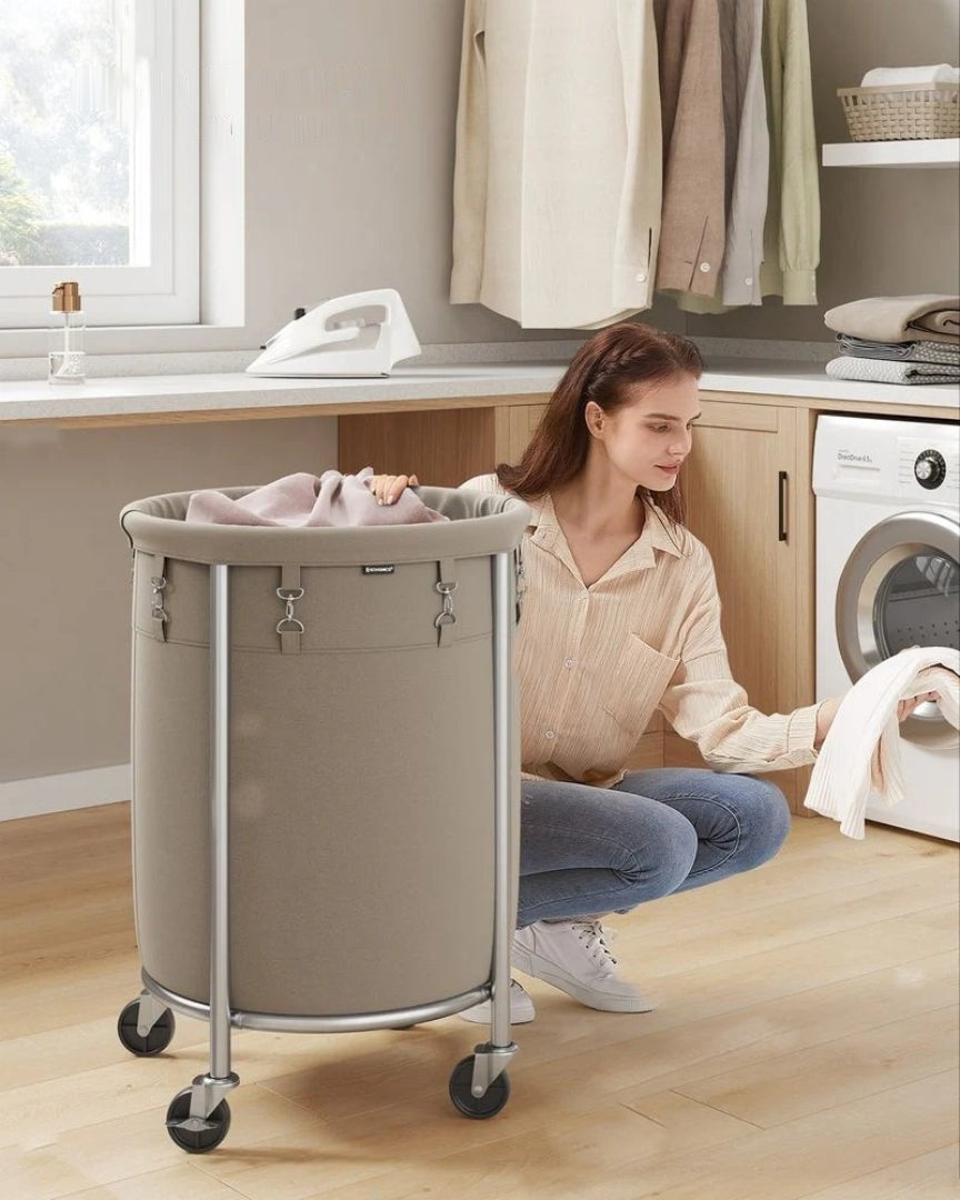 Laundry Basket With Wheels 29 Gallon Removable Bag 28in High – product view 20 | Ridgefield Furniture