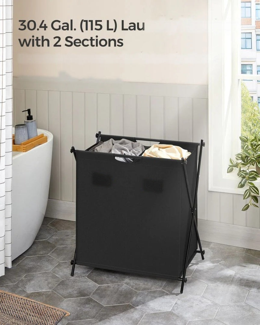 Laundry Hamper 4 Section 40.9 Gallon Collapsible Sorter – product view 8 | Ridgefield Furniture
