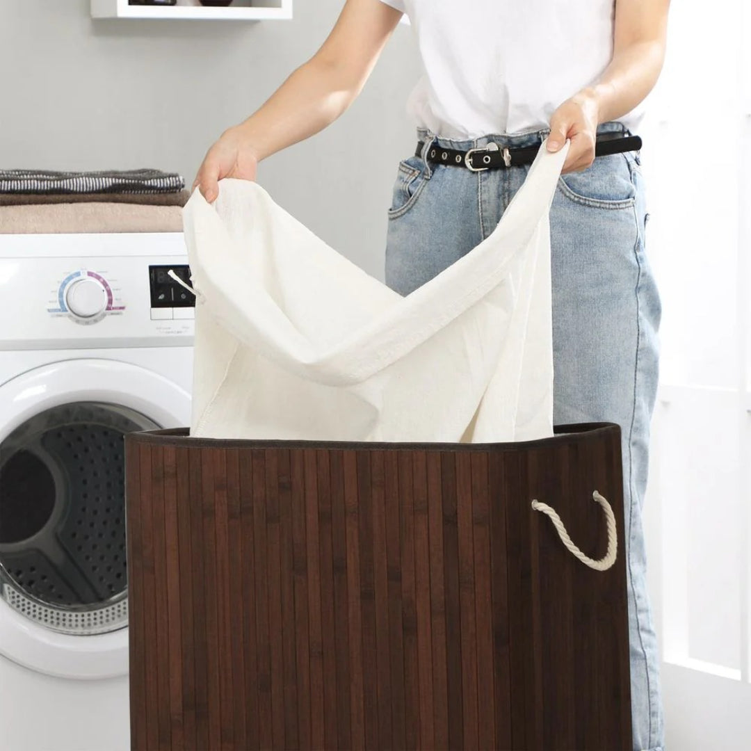Laundry Hamper With Lid 2 Section 21.99 Gallon Sorter – product view 4 | Ridgefield Furniture