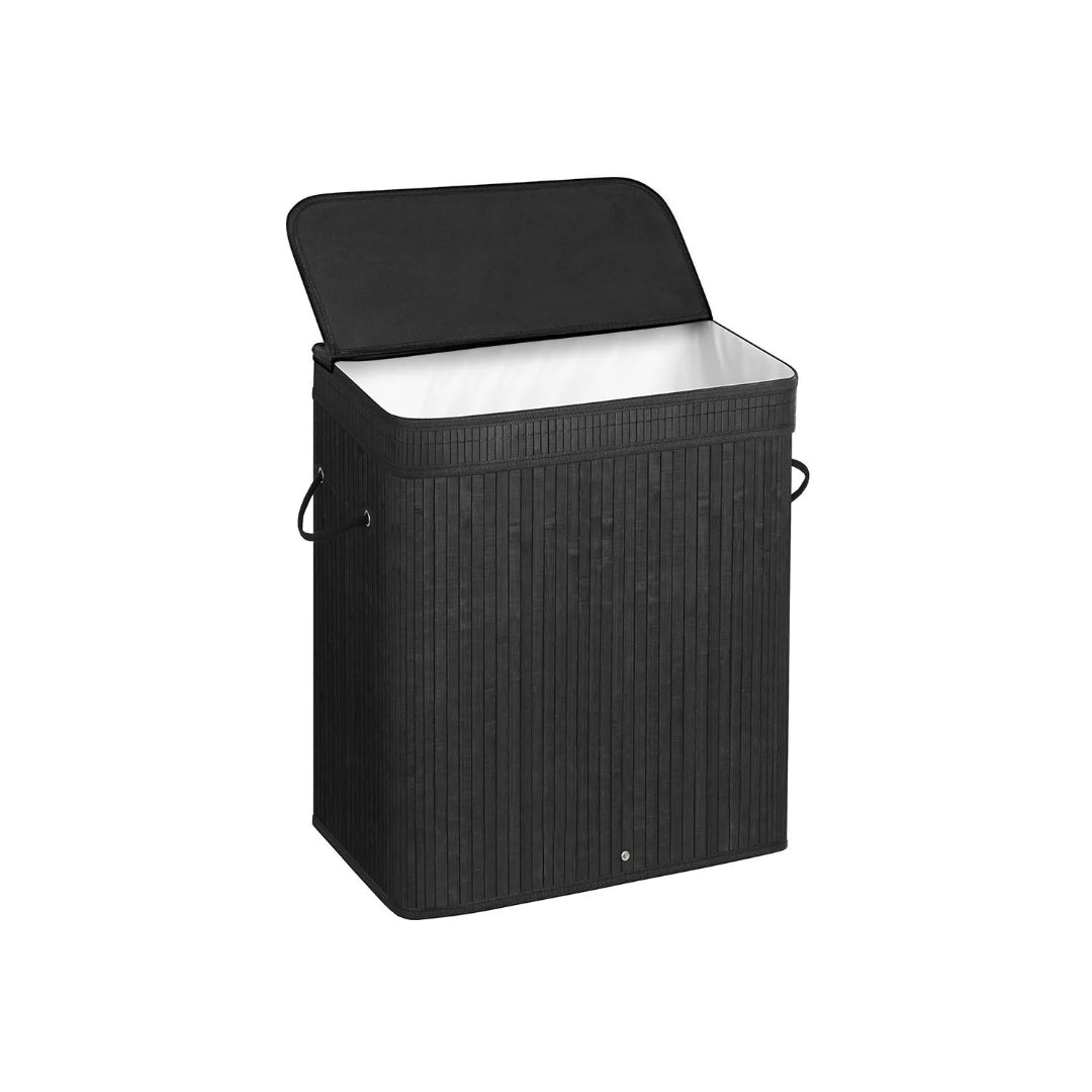 Laundry Hamper With Lid 26.4 Gallon Bamboo Basket 24in High – product view 1 | Ridgefield Furniture