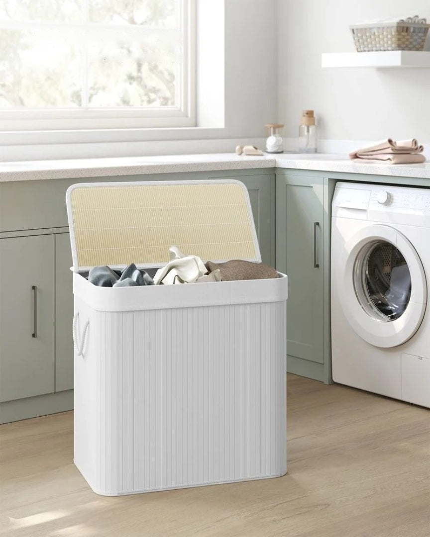 Laundry Hamper With Lid 3 Section 39.6 Gallon Sorter – product view 15 | Ridgefield Furniture