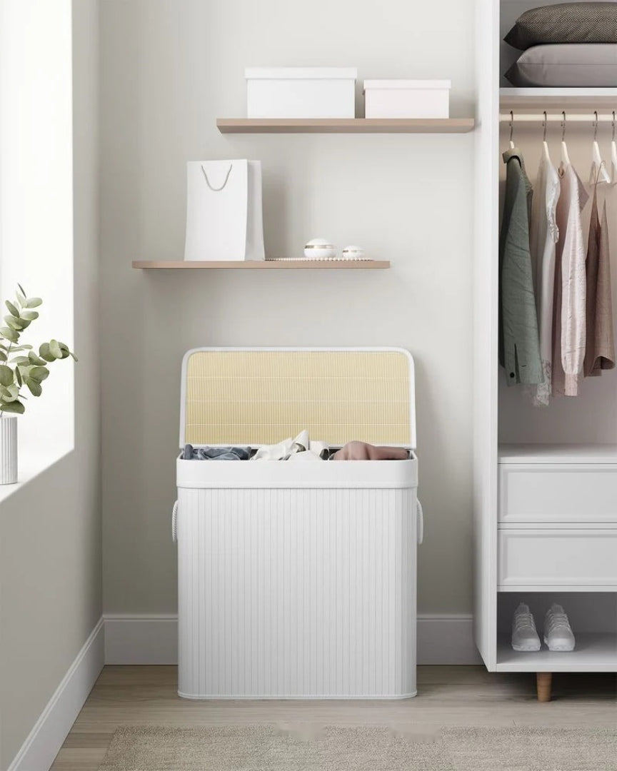 Laundry Hamper With Lid 3 Section 39.6 Gallon Sorter – product view 16 | Ridgefield Furniture