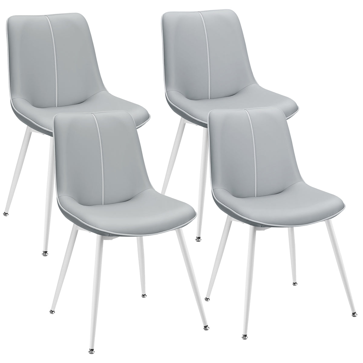 Leather Dining Chairs Set Of 2, 4 Or 6 With Leveling Feet - product photo 41