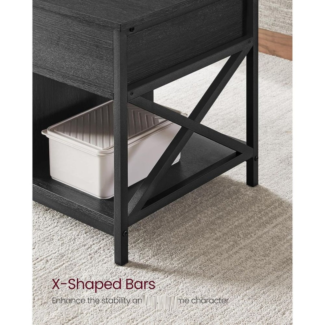 Lift Top Coffee Table with Hidden Storage and Open Shelves – product view 21 | Ridgefield Furniture