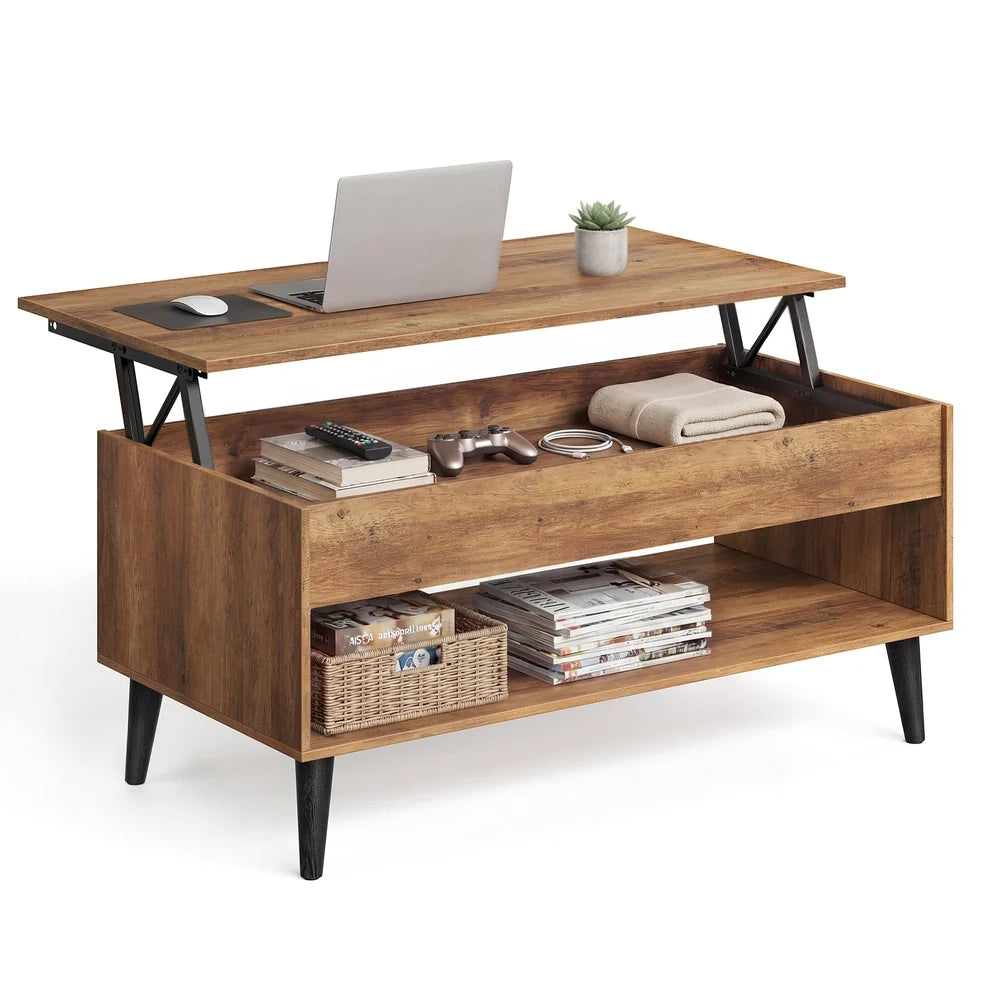 Lift Top Coffee Table With Hidden Storage For Living Room - ULCT268KB01S
