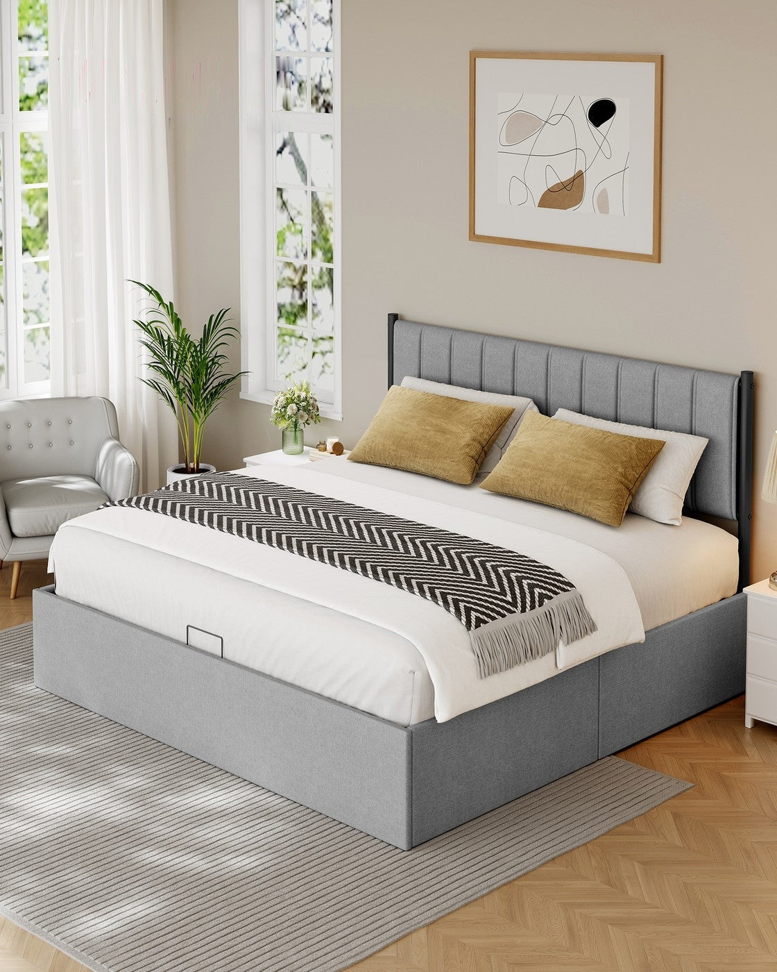 Lift Up Storage Bed Frame King Size - product photo 02