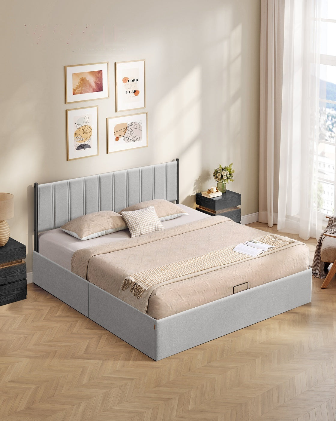 Lift Up Storage Bed Frame King Size - product photo 03