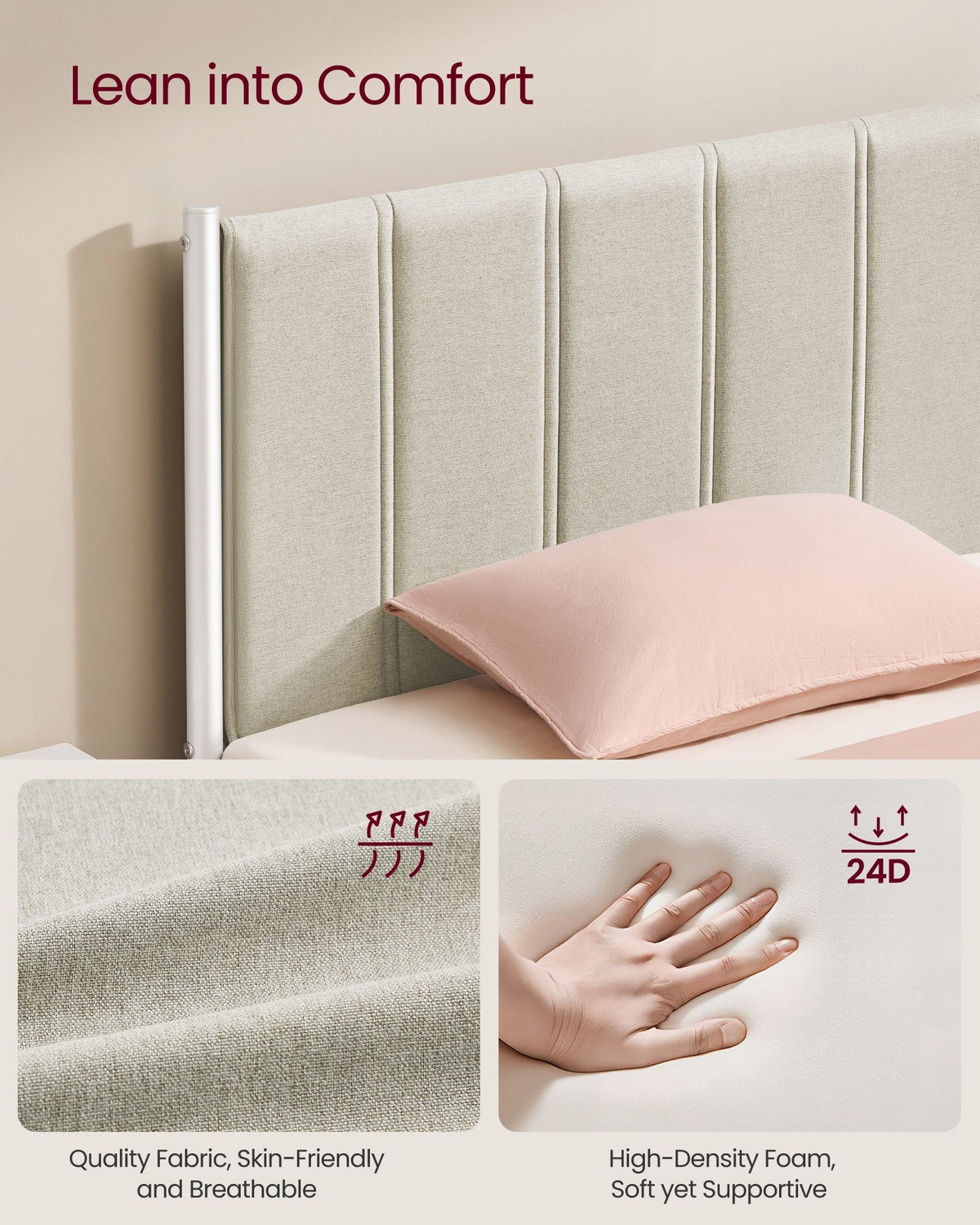 Lift Up Storage Bed Frame King Size With Upholstered Headboard - product photo 18