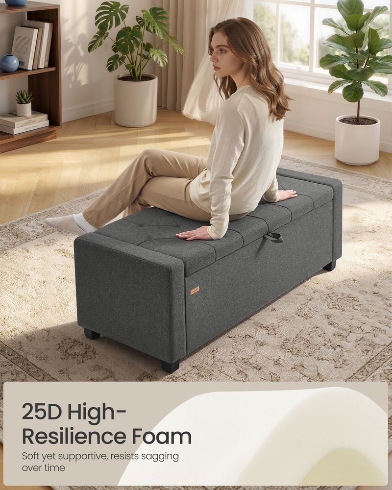Linen Storage Ottoman Bench For Bedroom Or Living Room - product photo 04
