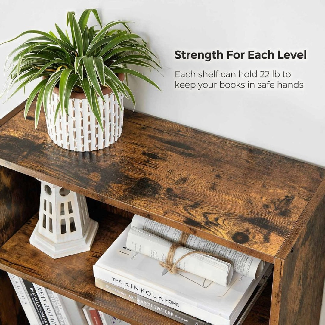 5 Tier Bookcase With Adjustable Shelves – product view 5 | Ridgefield Furniture