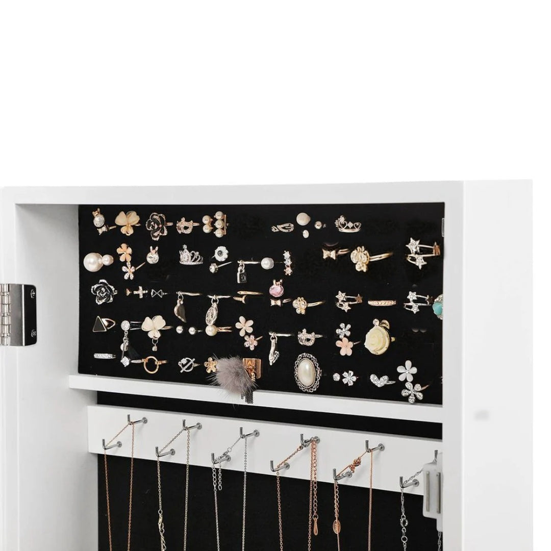 Lockable Mirror Jewelry Cabinet Wall Mounted Organizer – product view 7 | Ridgefield Furniture