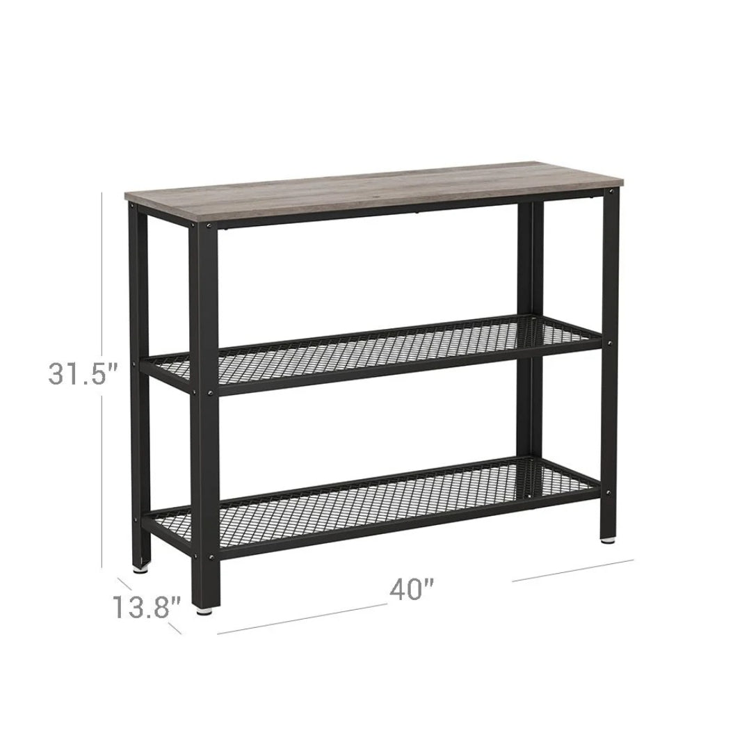 Entryway Console Table With 3 Tier Storage Shelves – product view 6 | Ridgefield Furniture