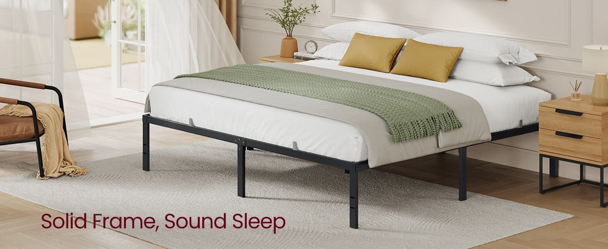 Metal Bed Frame With Under Bed Storage And Quick Lock Slats - product photo 32