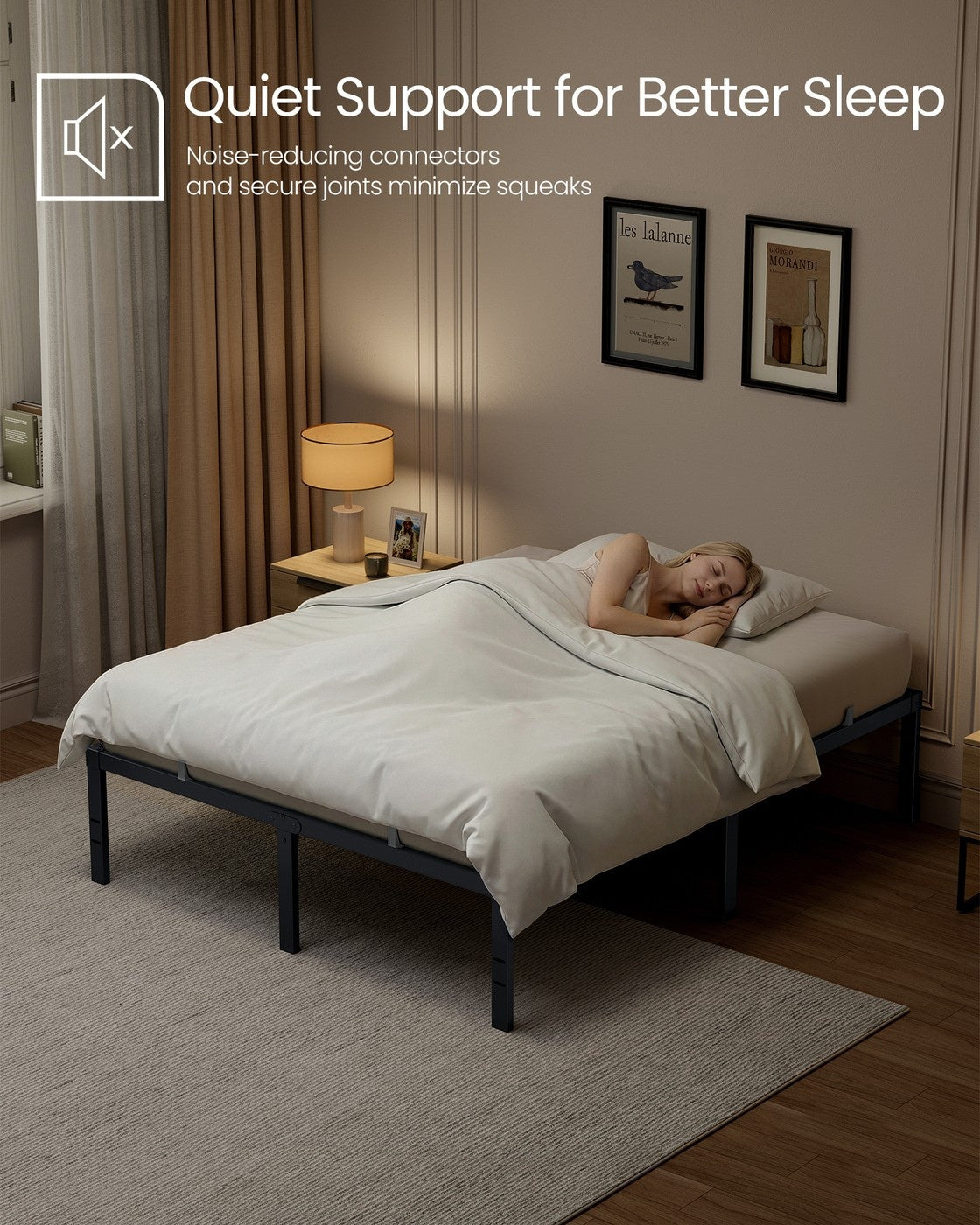 Metal Bed Frame With Under Bed Storage And Quick Lock Slats - product photo 39