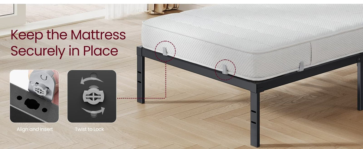 Metal Bed Frame With Under-Bed Storage - product photo 17