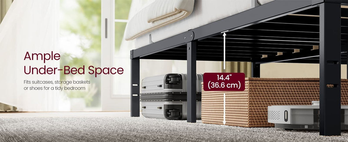 Metal Bed Frame With Under-Bed Storage - product photo 18
