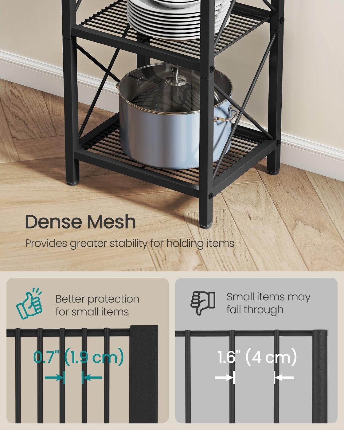 Metal Storage Shelf With X Side Frames - product photo 04