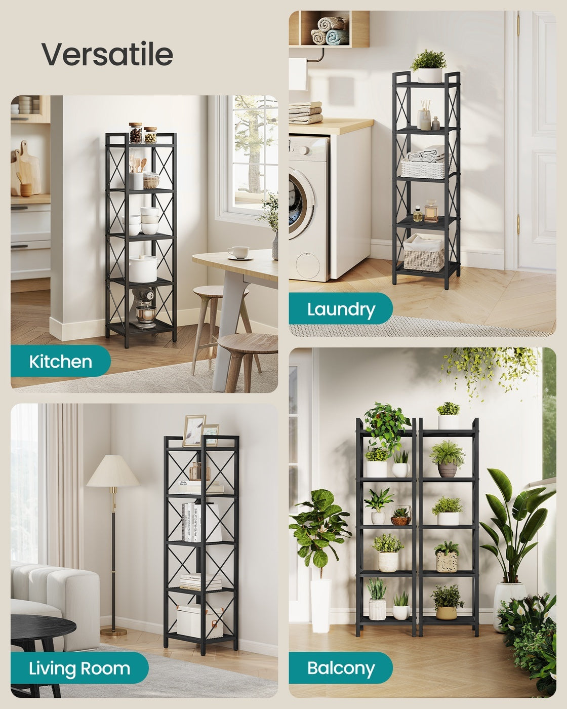 Metal Storage Shelf With X Side Frames - product photo 06