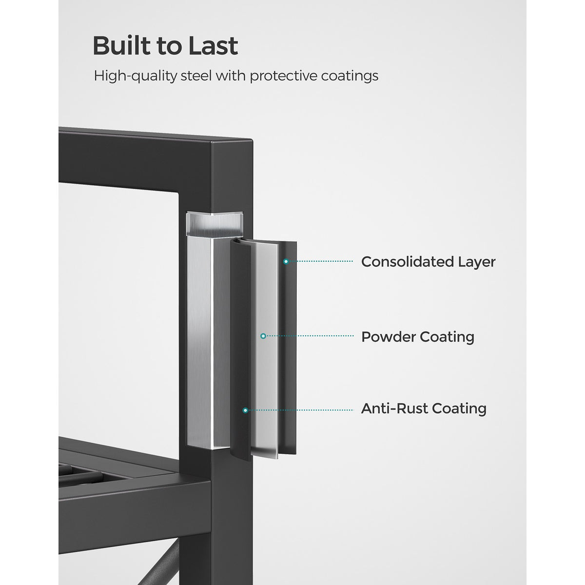 Metal Storage Shelf With X Side Frames - product photo 10