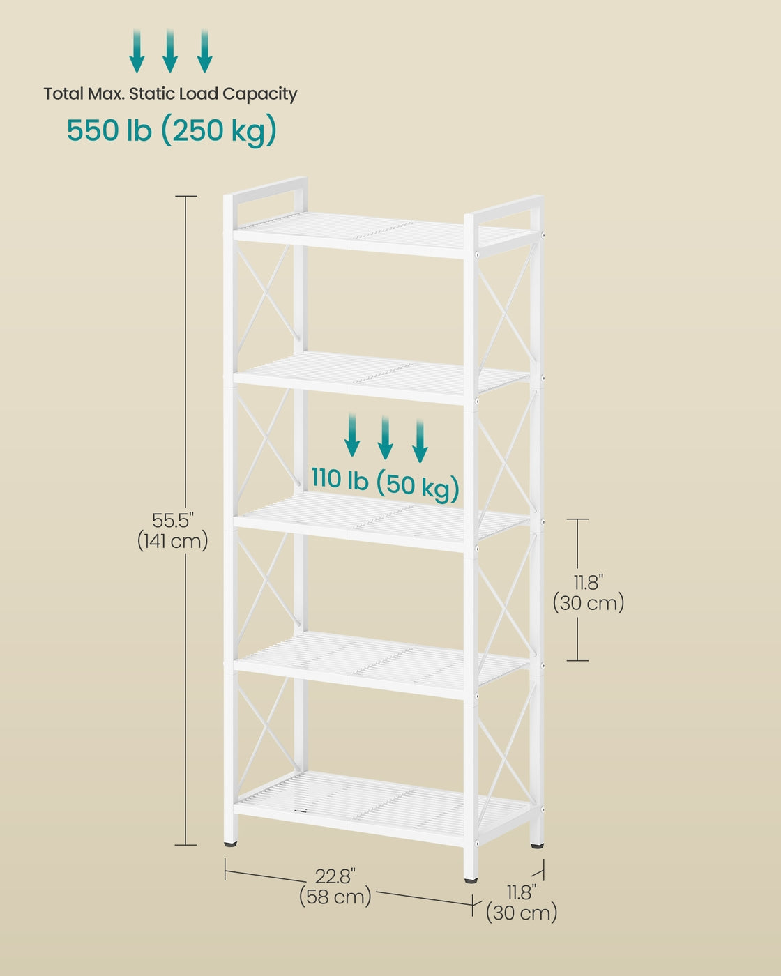 Metal Storage Shelf With X Side Frames - product photo 19