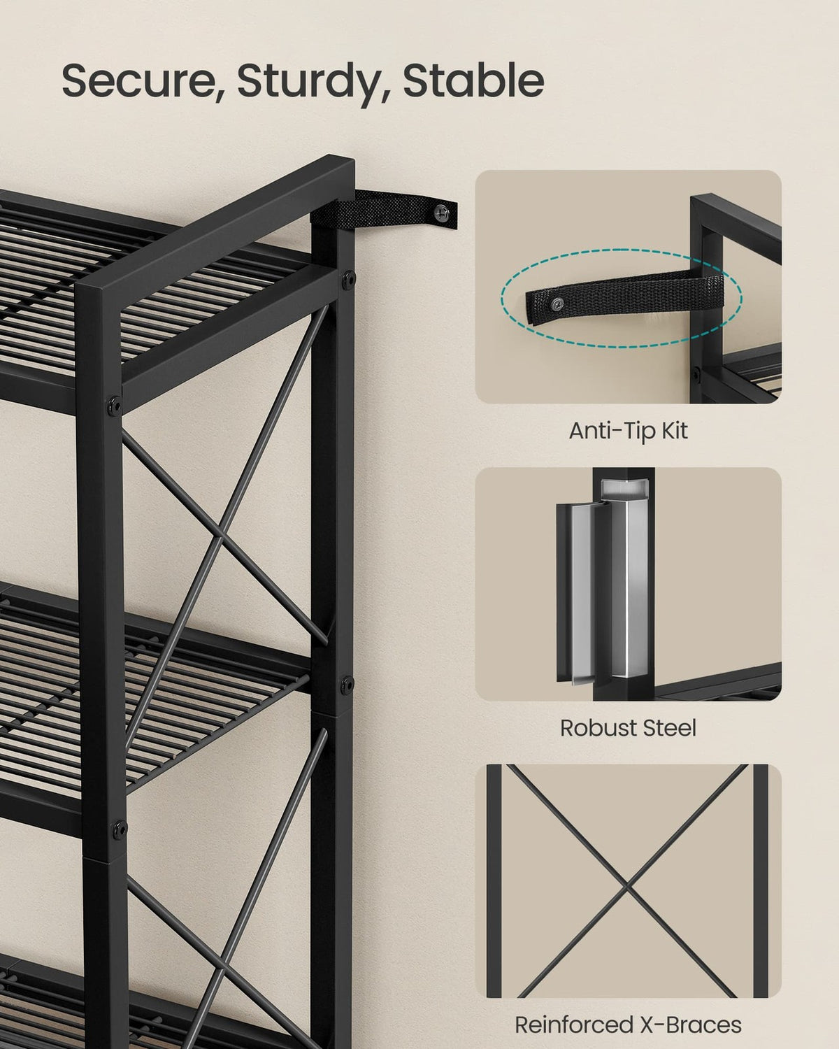 Metal Storage Shelf With X Side Frames - product photo 23