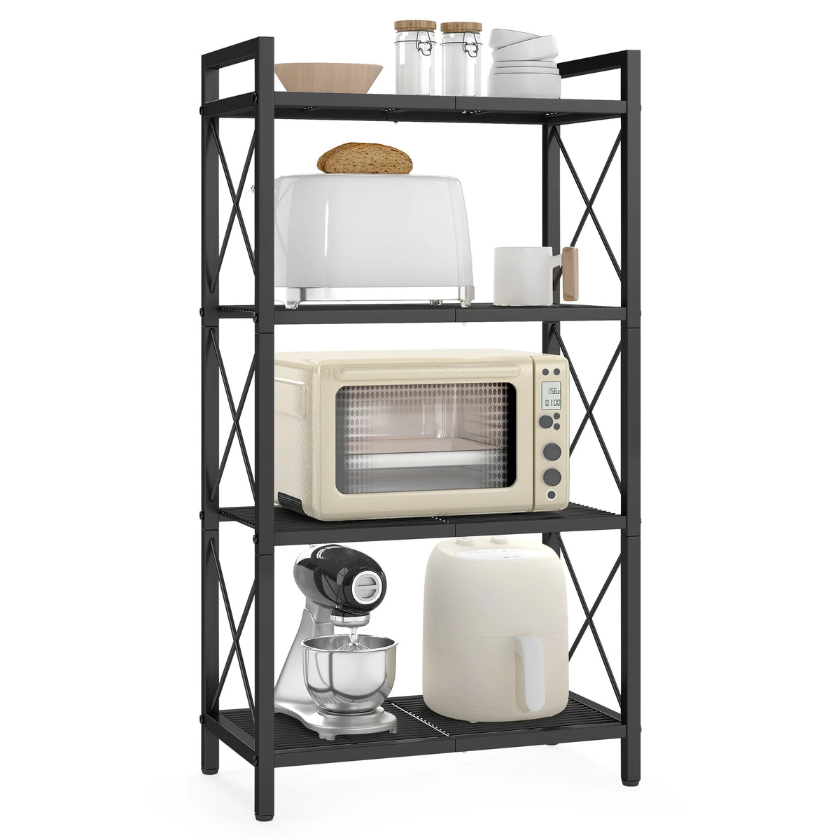 Metal Storage Shelf With X Side Frames - UBSC164B01