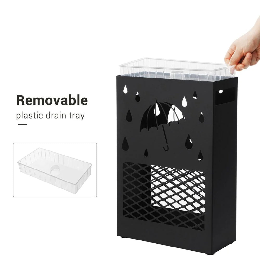 Metal Umbrella Stand With Cutout Design – product view 4 | Ridgefield Furniture