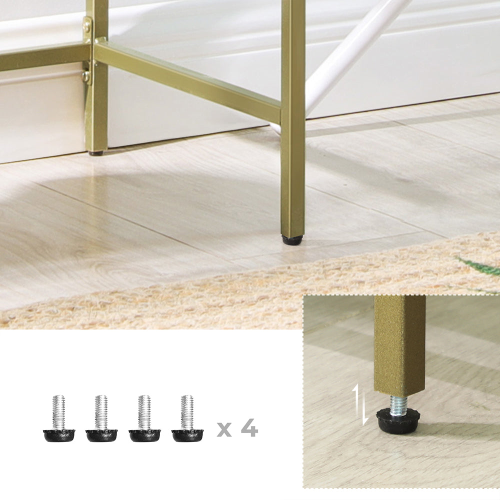 Modern Design Golden Glass Console Sofa Table - product photo 05