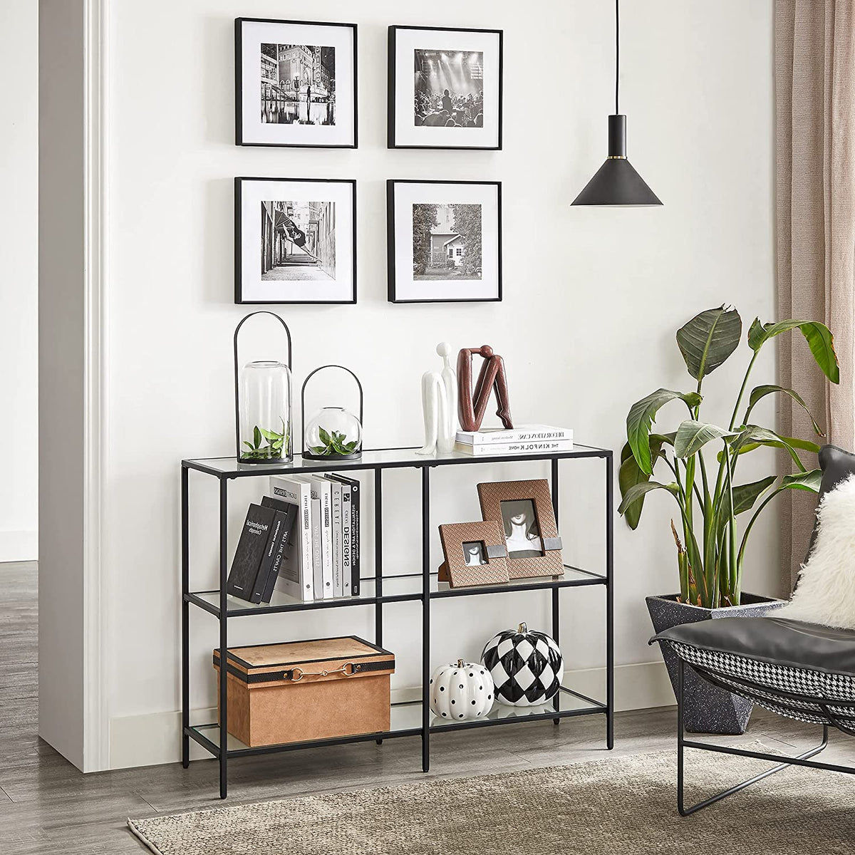 Modern Design Golden Glass Console Sofa Table - product photo 10