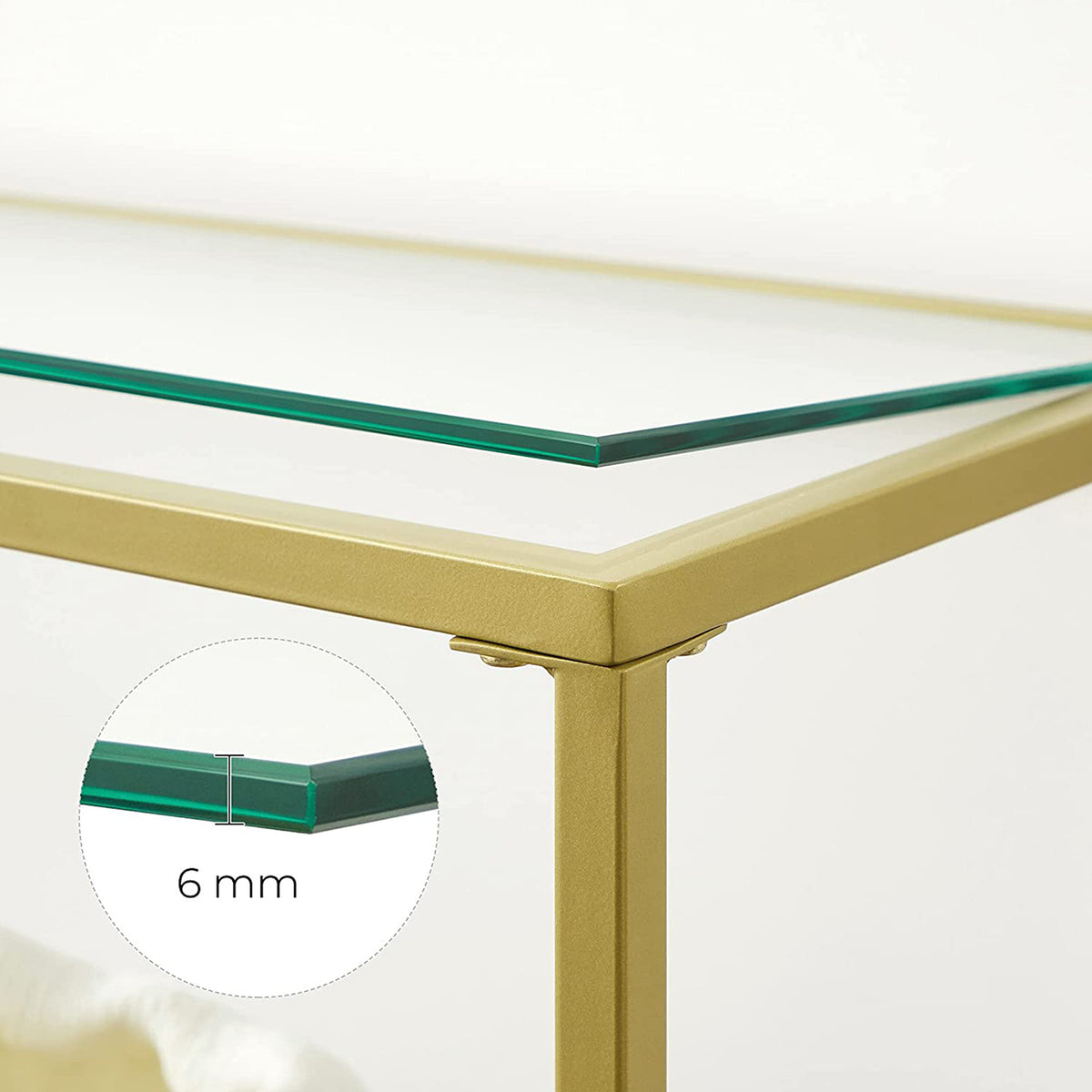 Modern Design Golden Glass Console Sofa Table - product photo 18