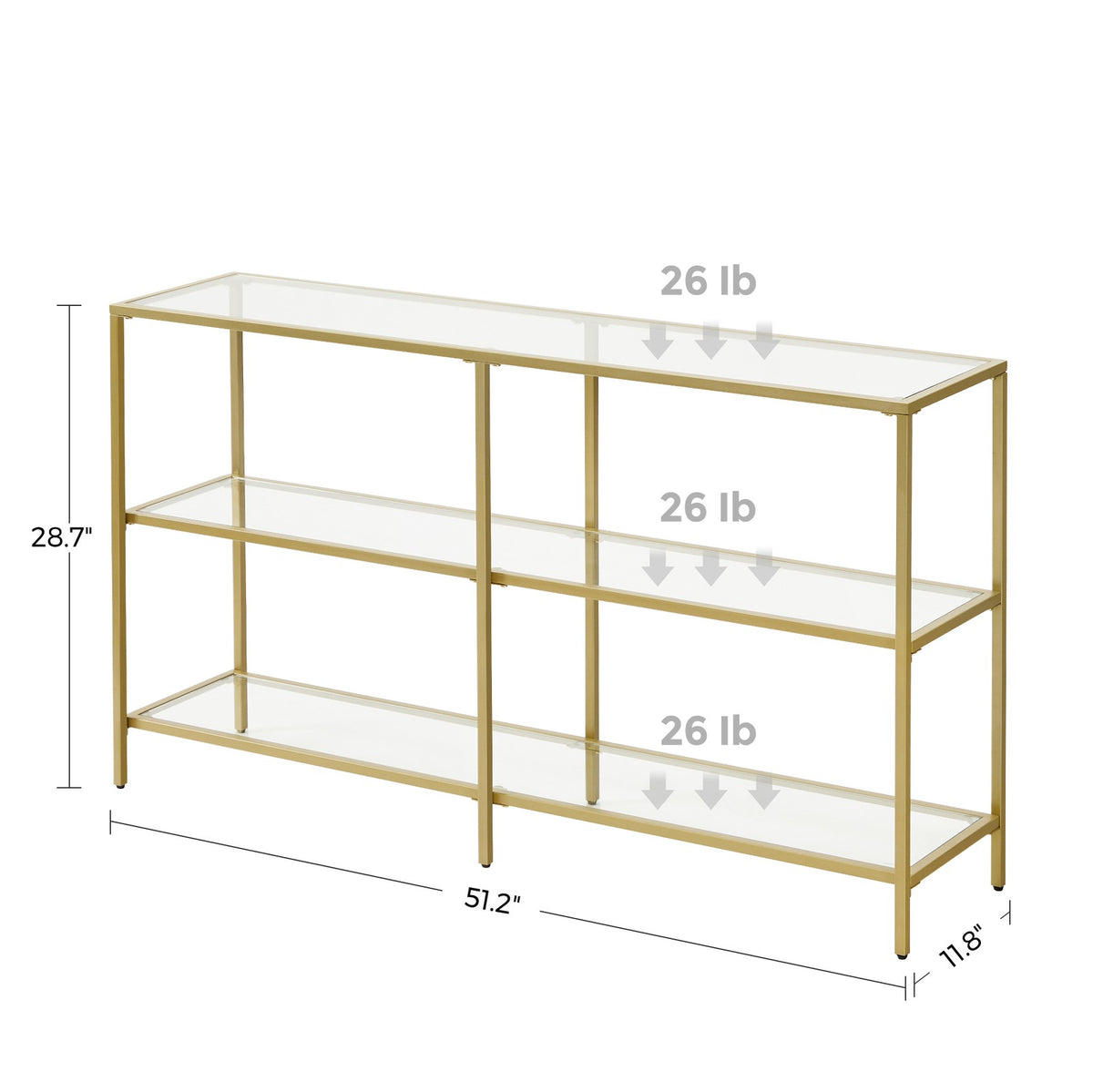 Modern Design Golden Glass Console Sofa Table - product photo 21