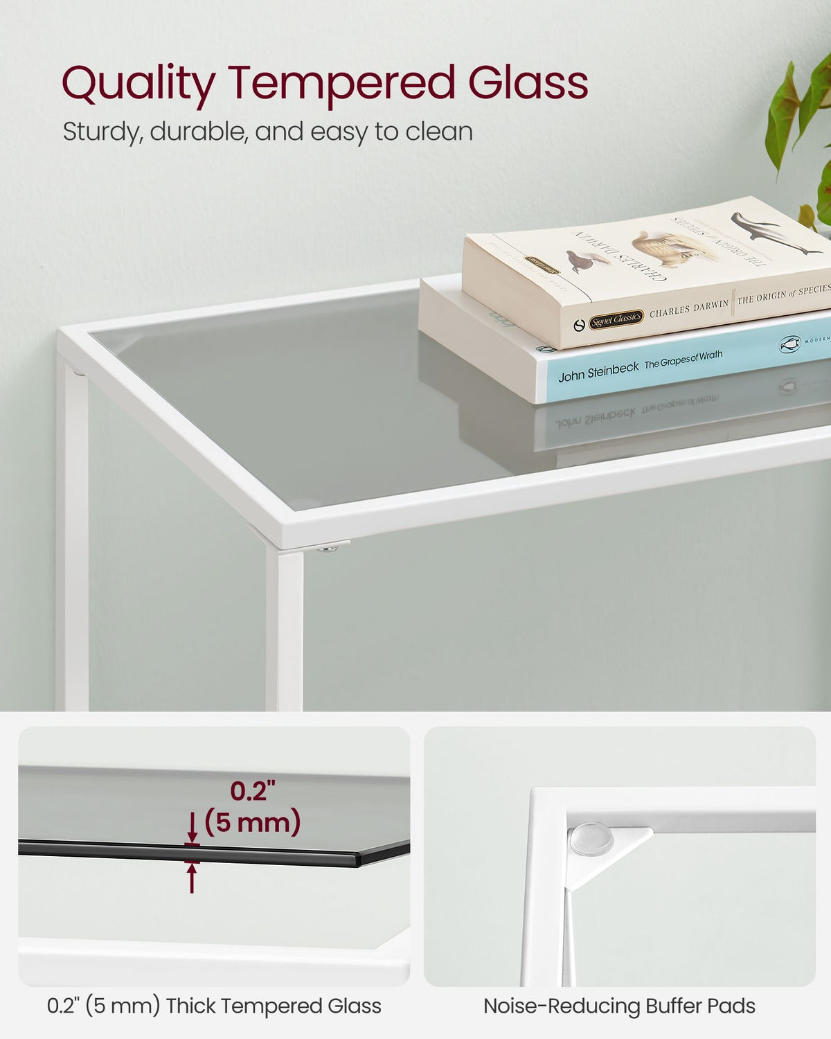 Modern Design Golden Glass Console Sofa Table - product photo 33