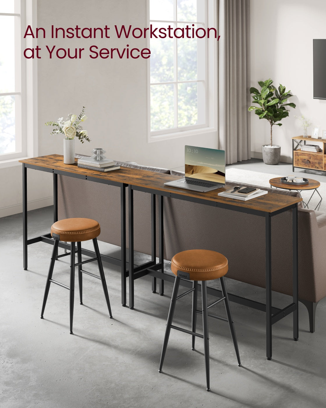 Narrow Bar Table With Metal Frame - product photo 10