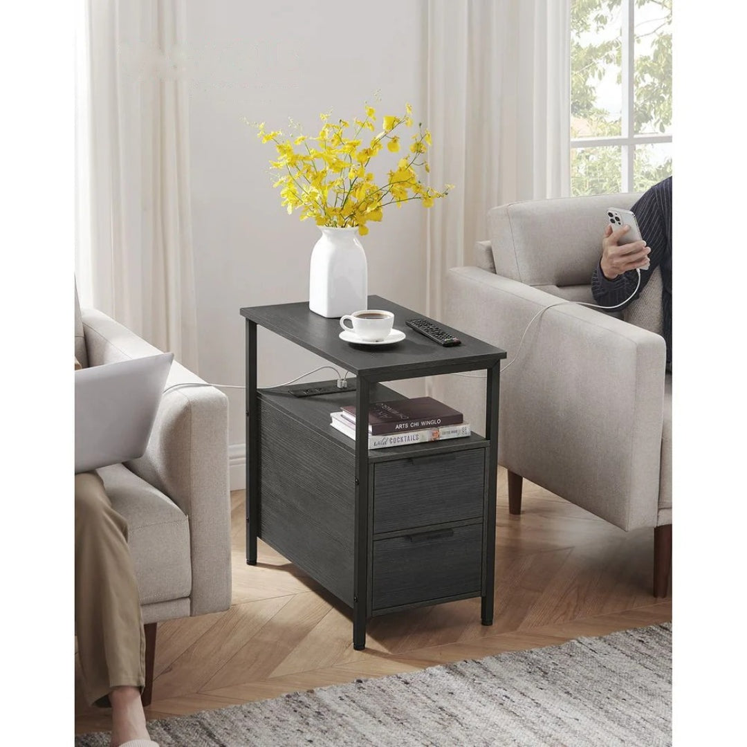 Narrow End Table With Charging Station And 2 Drawers – product view 5 | Ridgefield Furniture