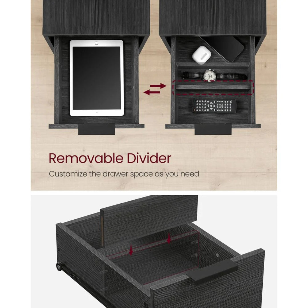 Narrow End Table With Charging Station And 2 Drawers – product view 7 | Ridgefield Furniture