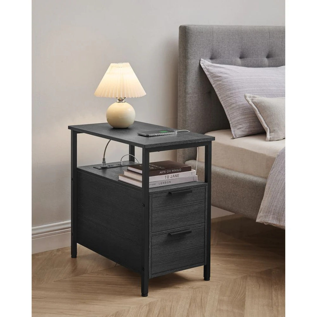 Narrow End Table With Charging Station And 2 Drawers – product view 11 | Ridgefield Furniture