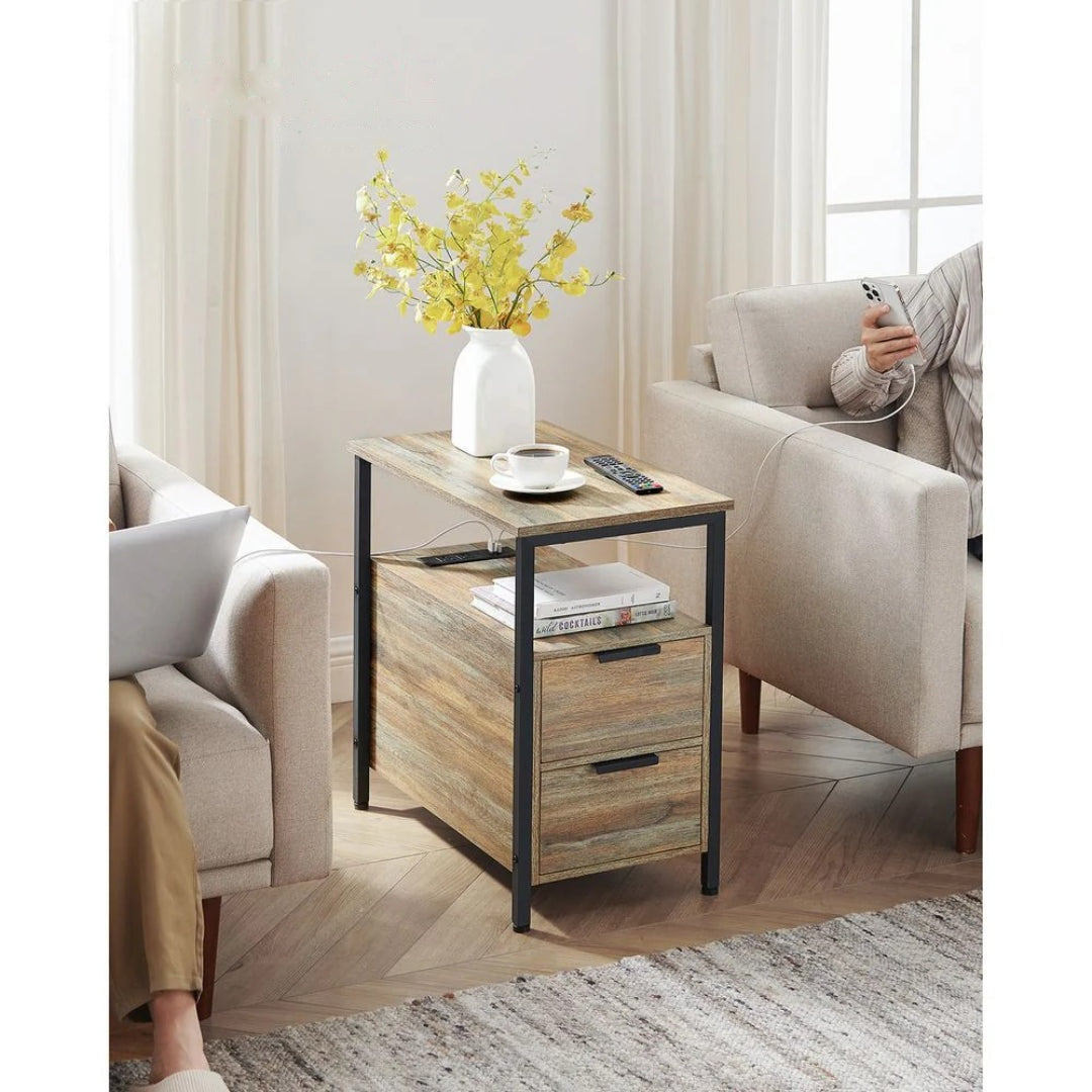 Narrow End Table With Charging Station And 2 Drawers – product view 12 | Ridgefield Furniture