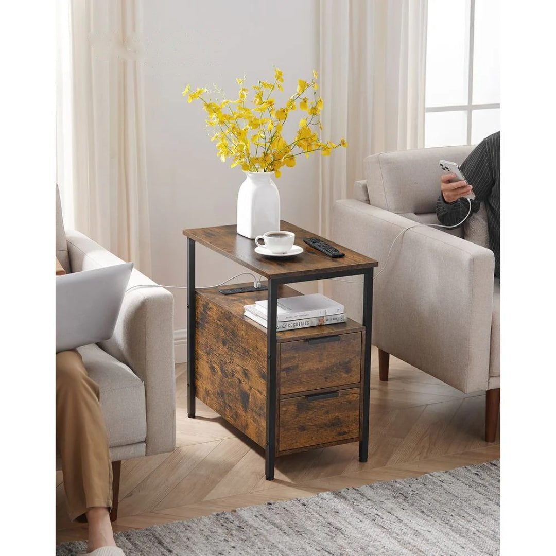Narrow End Table With Charging Station And 2 Drawers – product view 20 | Ridgefield Furniture