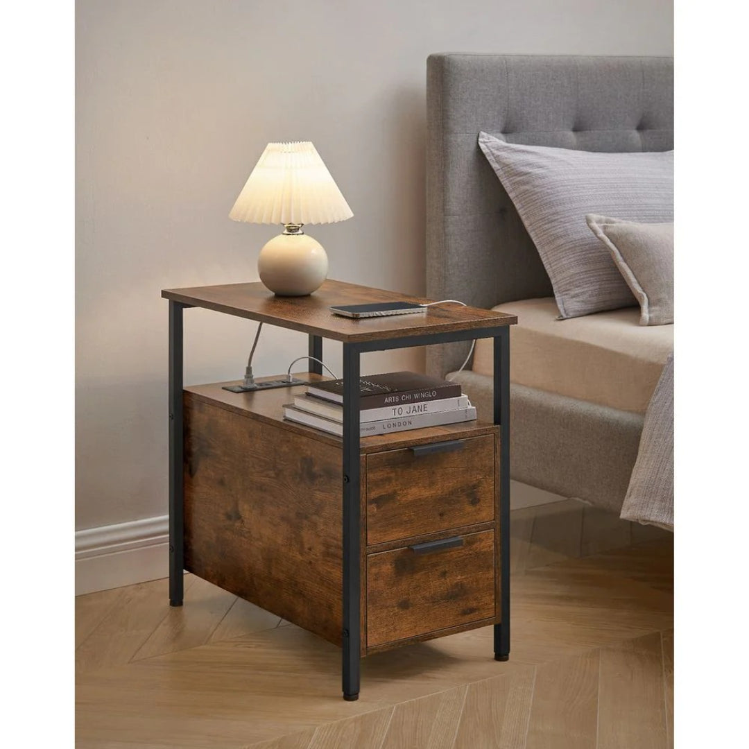 Narrow End Table With Charging Station And 2 Drawers – product view 25 | Ridgefield Furniture