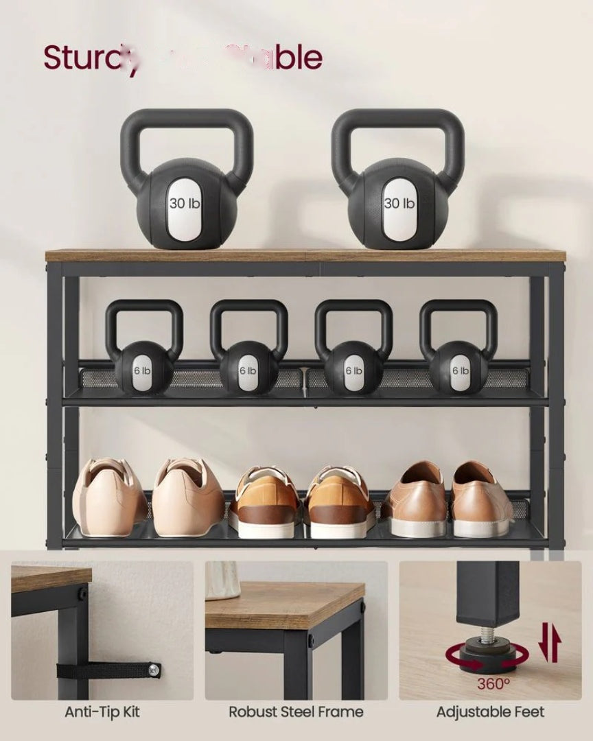 5 Tier Shoe Rack With Storage Shelves & Top Shelf Organizer – product view 19 | Ridgefield Furniture