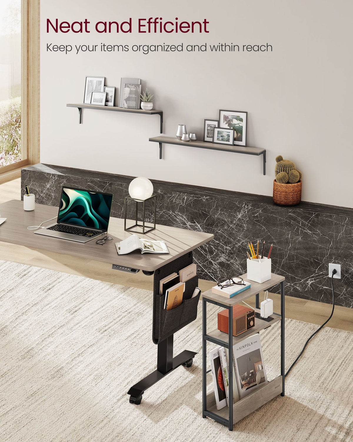 Narrow Side Table With Charging Station - product photo 33