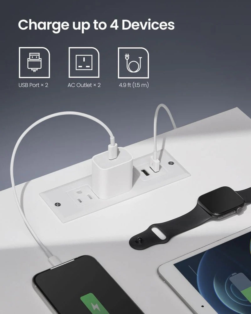 Nightstand With Charging Station And LED Lights Drawer – product view 5 | Ridgefield Furniture