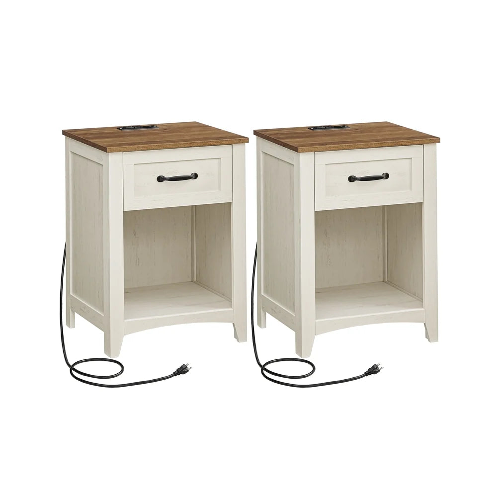 Nightstands With Charging Station And Open Compartment - ULET859K41