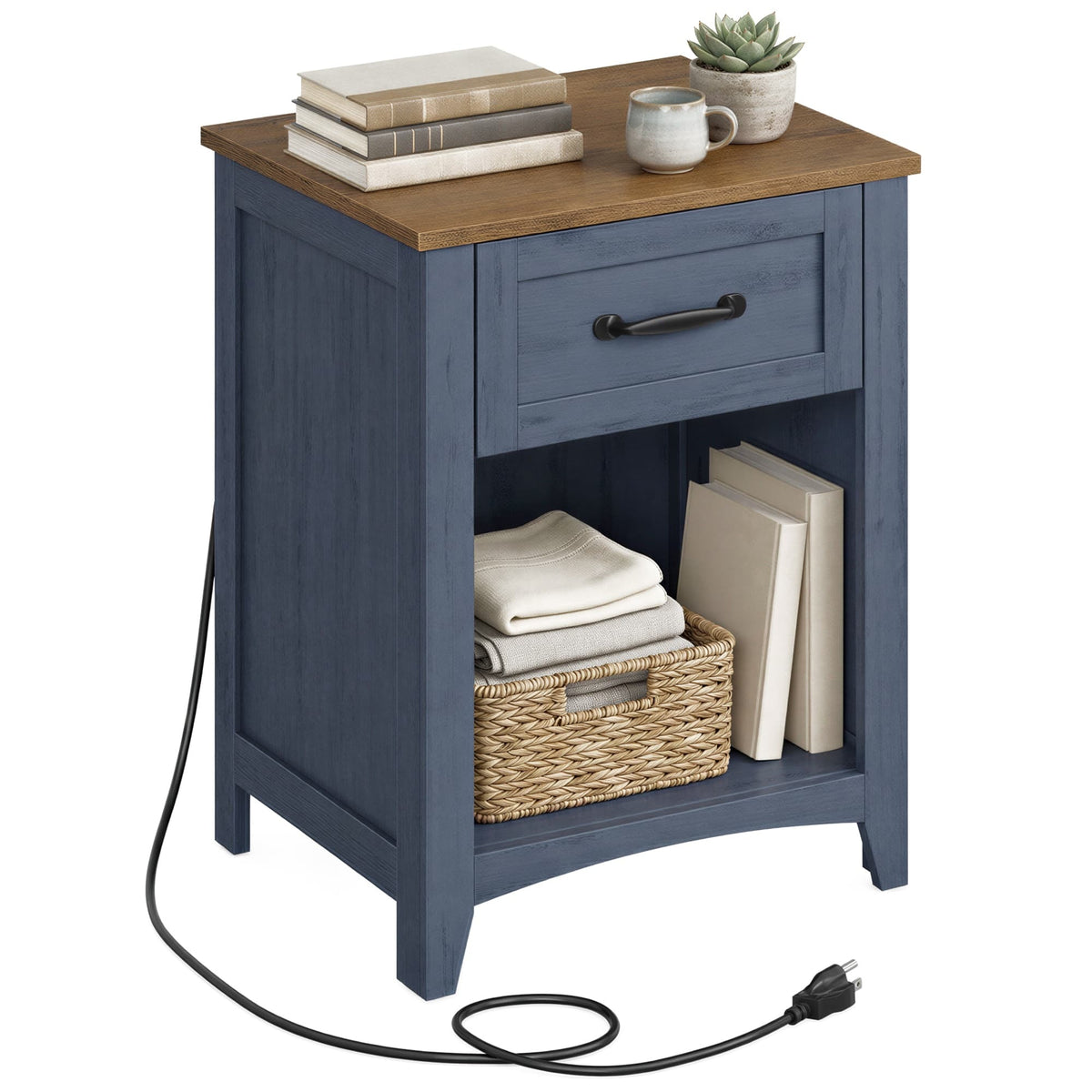 Nightstands With Charging Station, Set Of 1 Or 2 Bedside Tables - product photo 36
