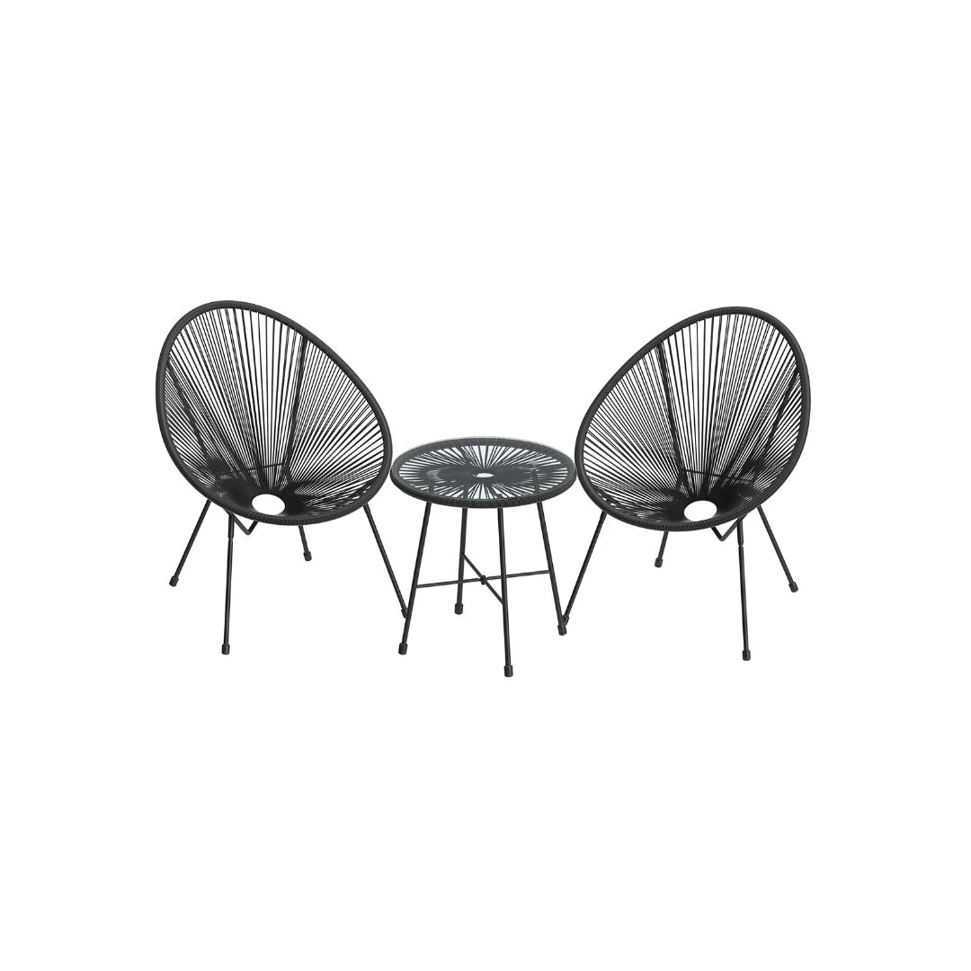 Outdoor Seating Set 3 Piece Acapulco Chairs With Table – product view 1 | Ridgefield Furniture