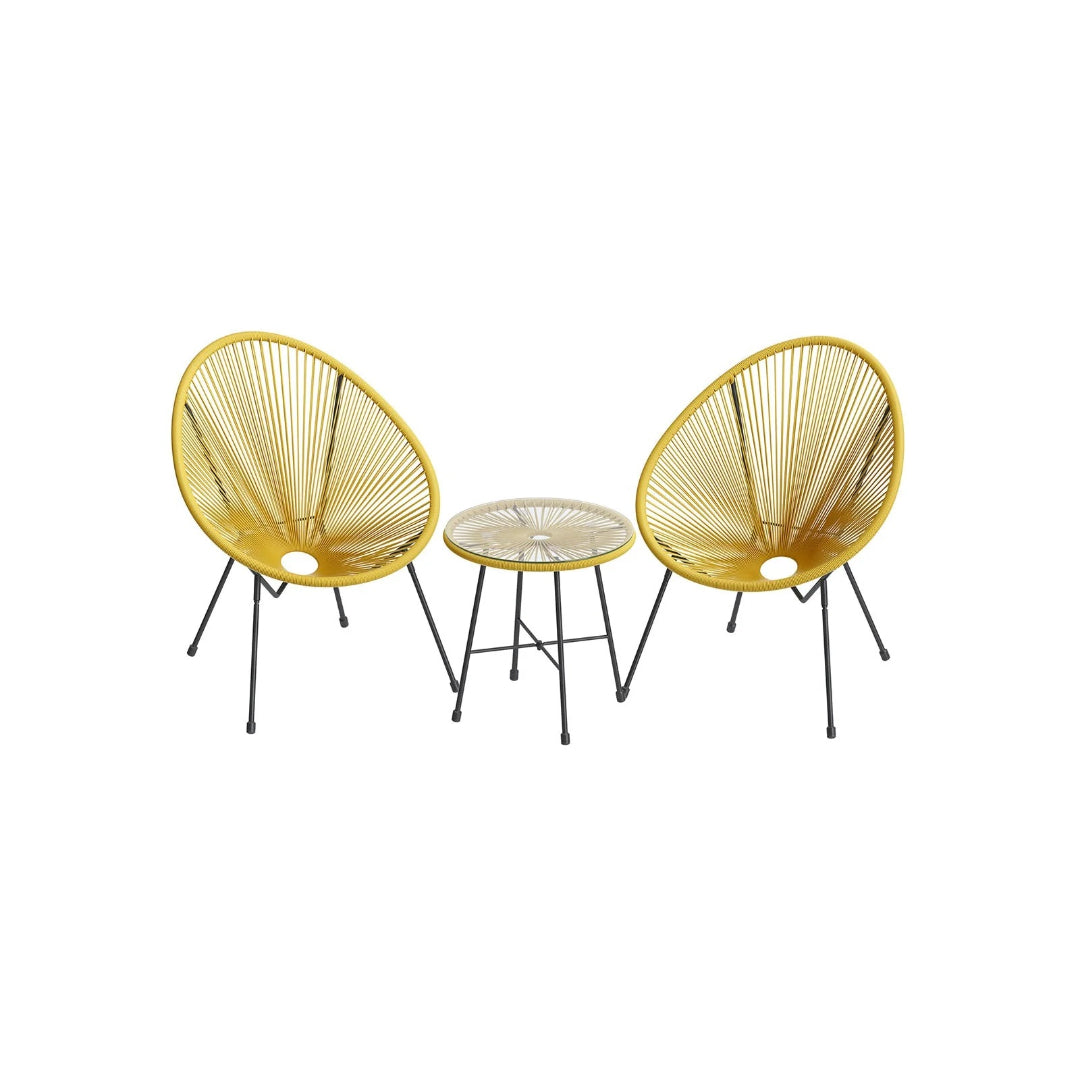 Outdoor Seating Set 3 Piece Acapulco Chairs With Table – product view 3 | Ridgefield Furniture