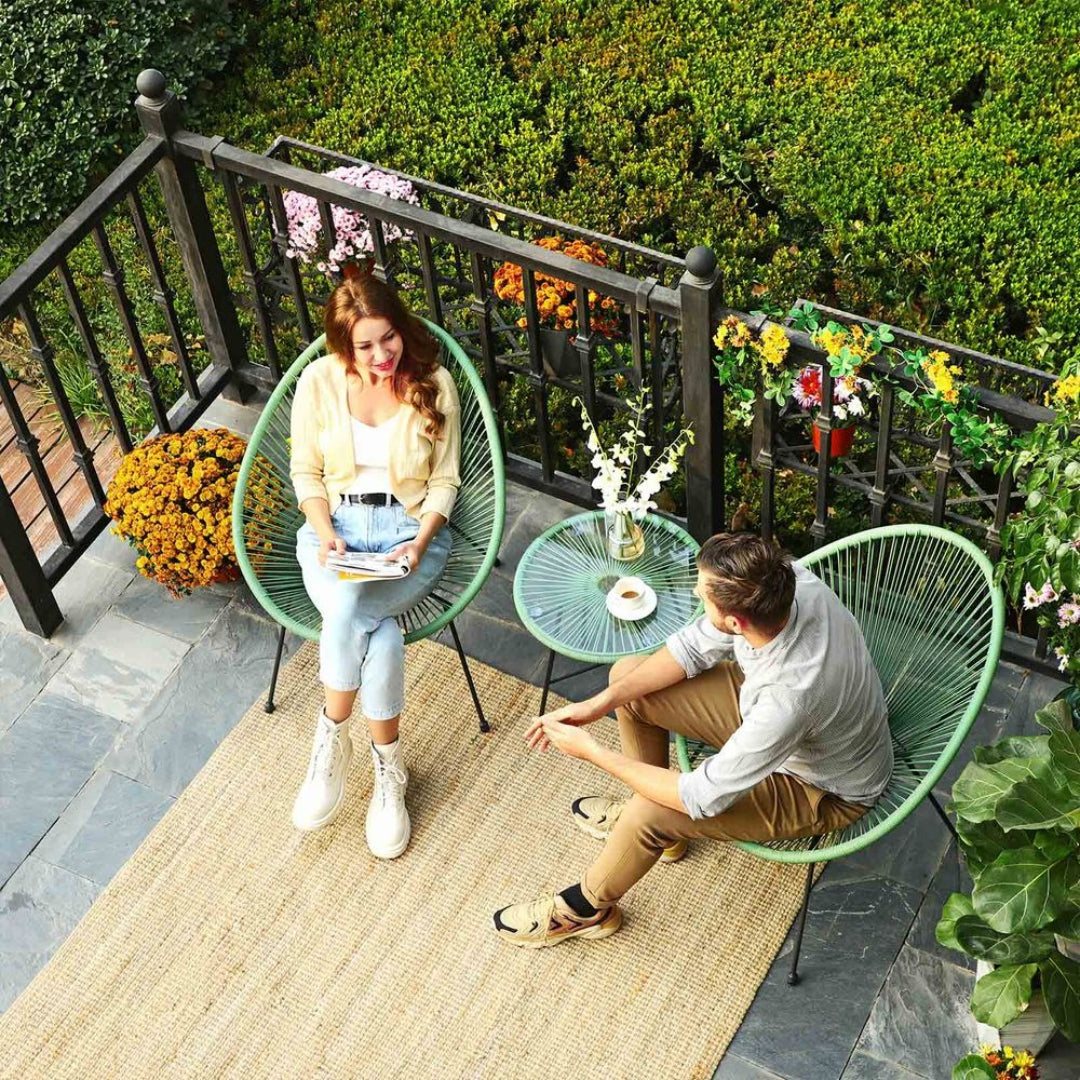 Outdoor Seating Set 3 Piece Acapulco Chairs With Table – product view 9 | Ridgefield Furniture