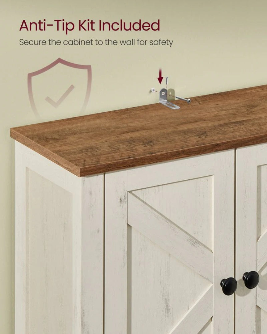 Over Toilet Storage Cabinet With Barn Doors Adjustable Shelf – product view 5 | Ridgefield Furniture